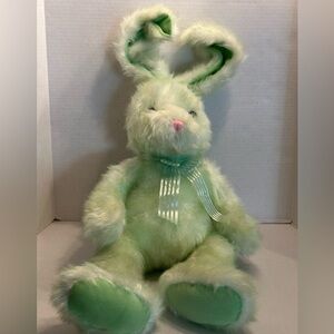 Soft Pastel Green Bunny Plush Toy Vintage HTF